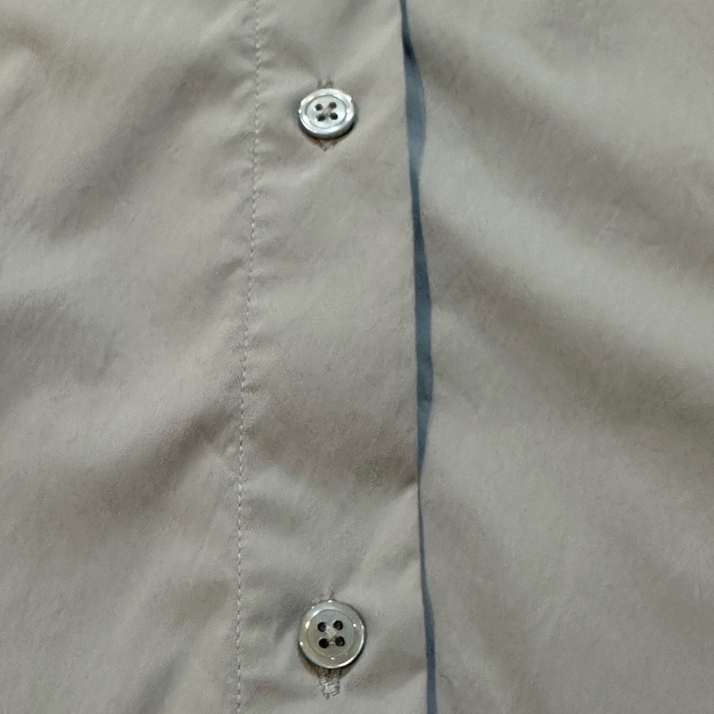 Athleta Blue Button Up Shirt Size M Lightweight w/ Zipper Pocket - Picture 9 of 16